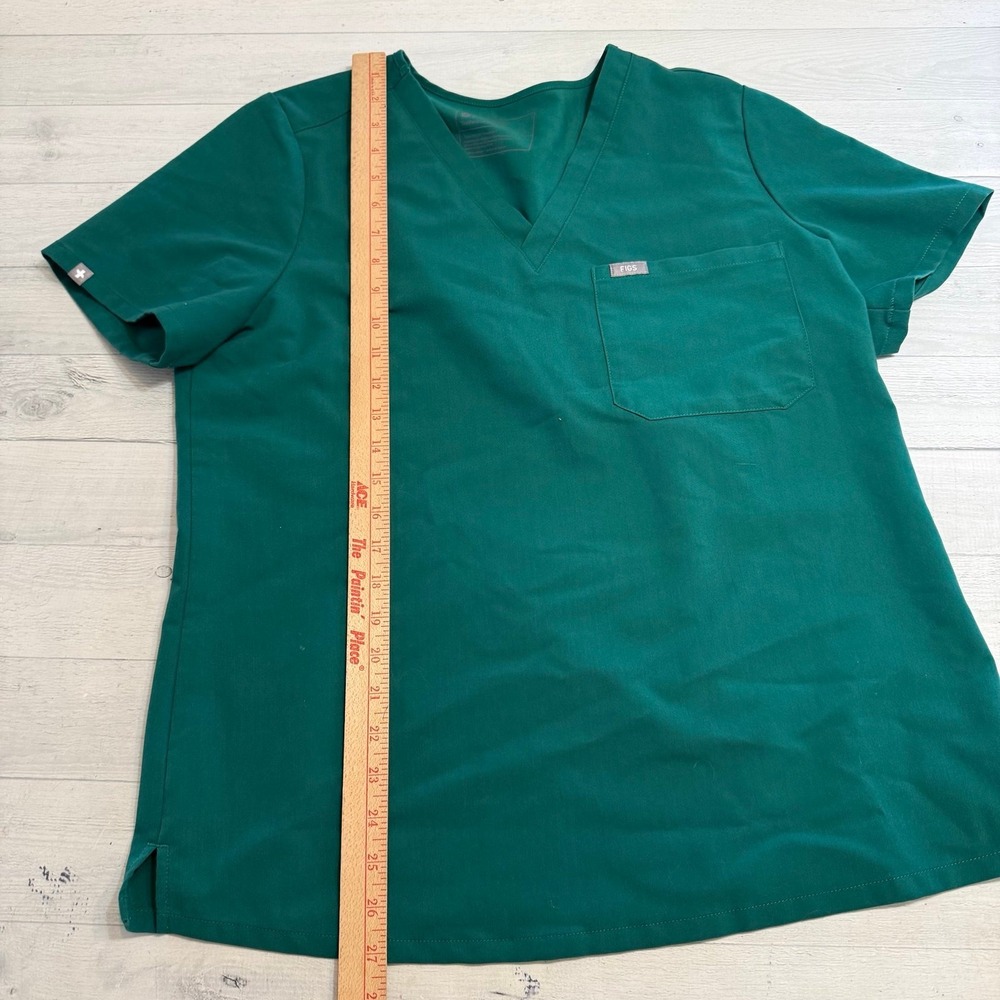 FIGS Catarina one pocket scrub top teal green womens large - Picture 6 of 7